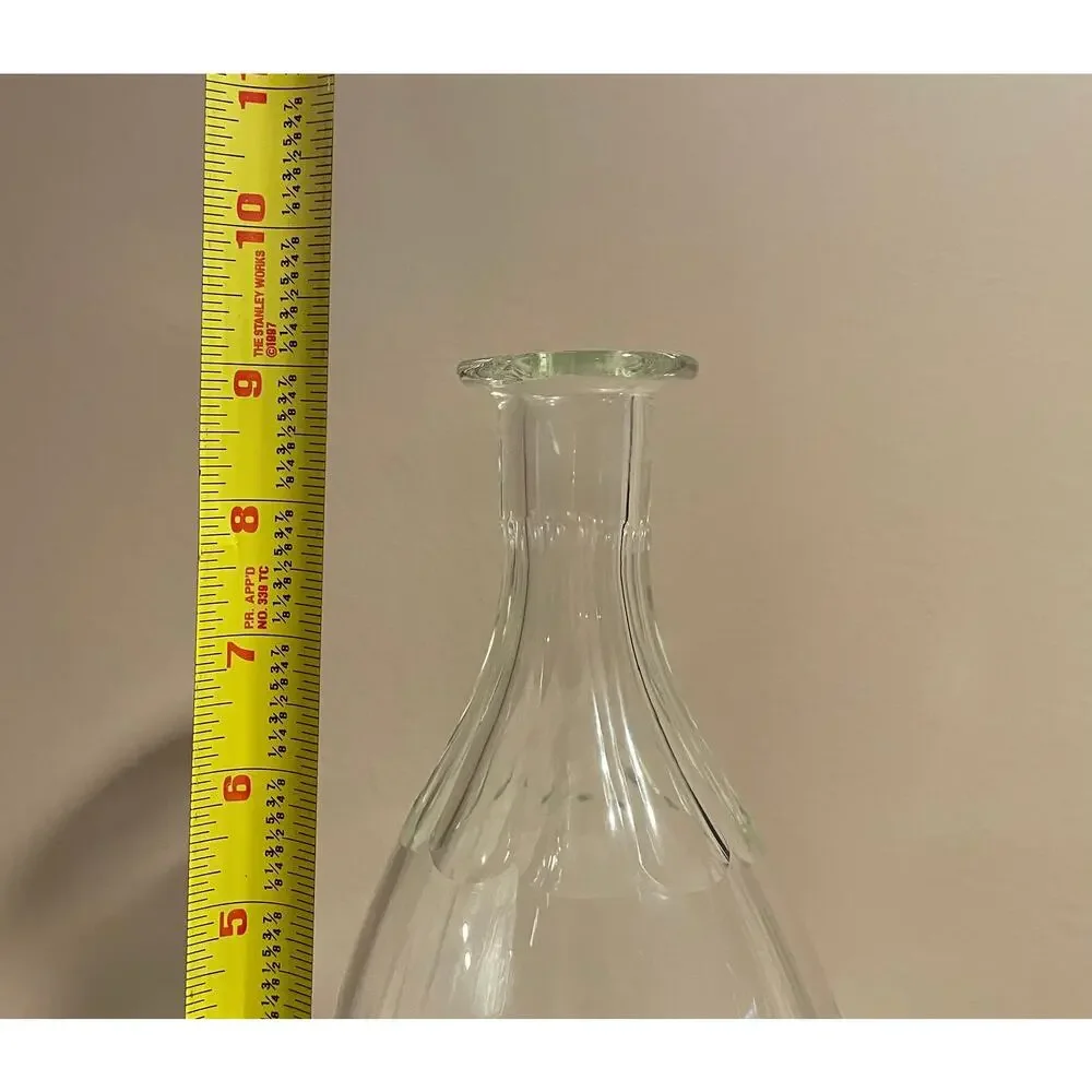 Vintage Clear Glass Vase / Decanter, Art Deco, Regency, Home Bar